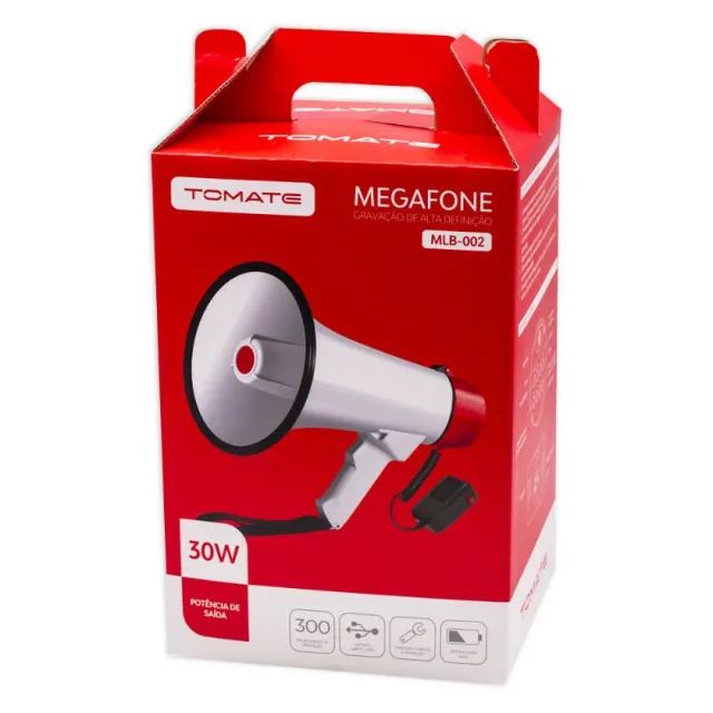 北欧メロハー,AOR◆THINK TWICE/MEGAPHONE Megafone Tomate MLB-002 Recarregavel 30W - Sirene - Gravação USB