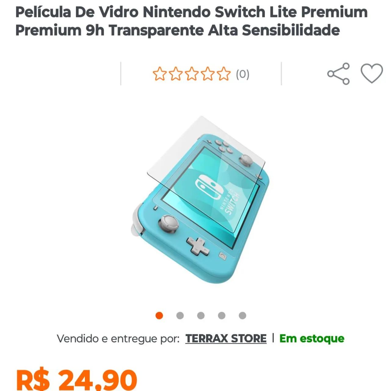 Kit 4 Acessórios para Nintendo Switch Lite (NOVO) - Foto 4