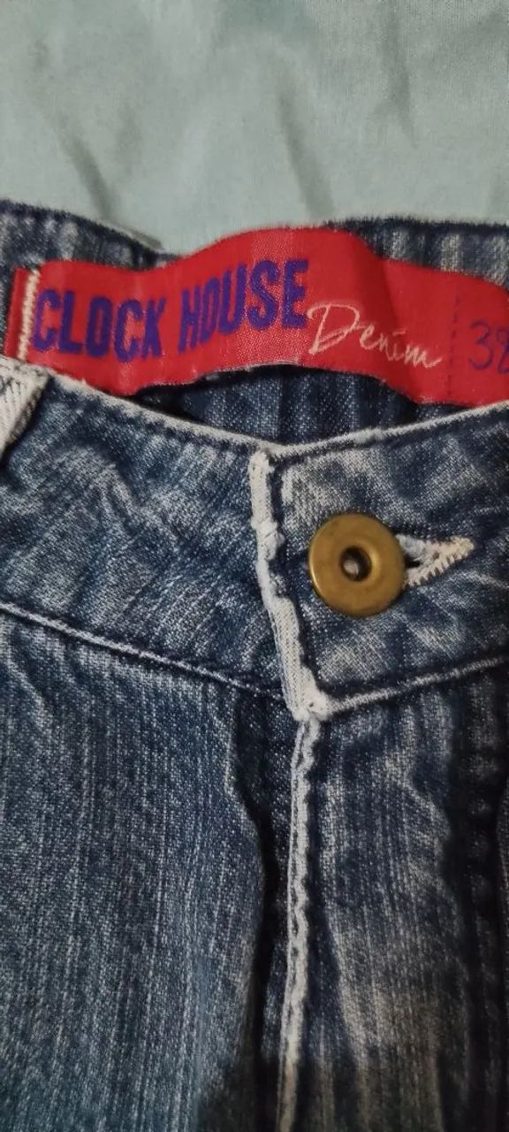 Short jeans azul, tam. 38 - Foto 3