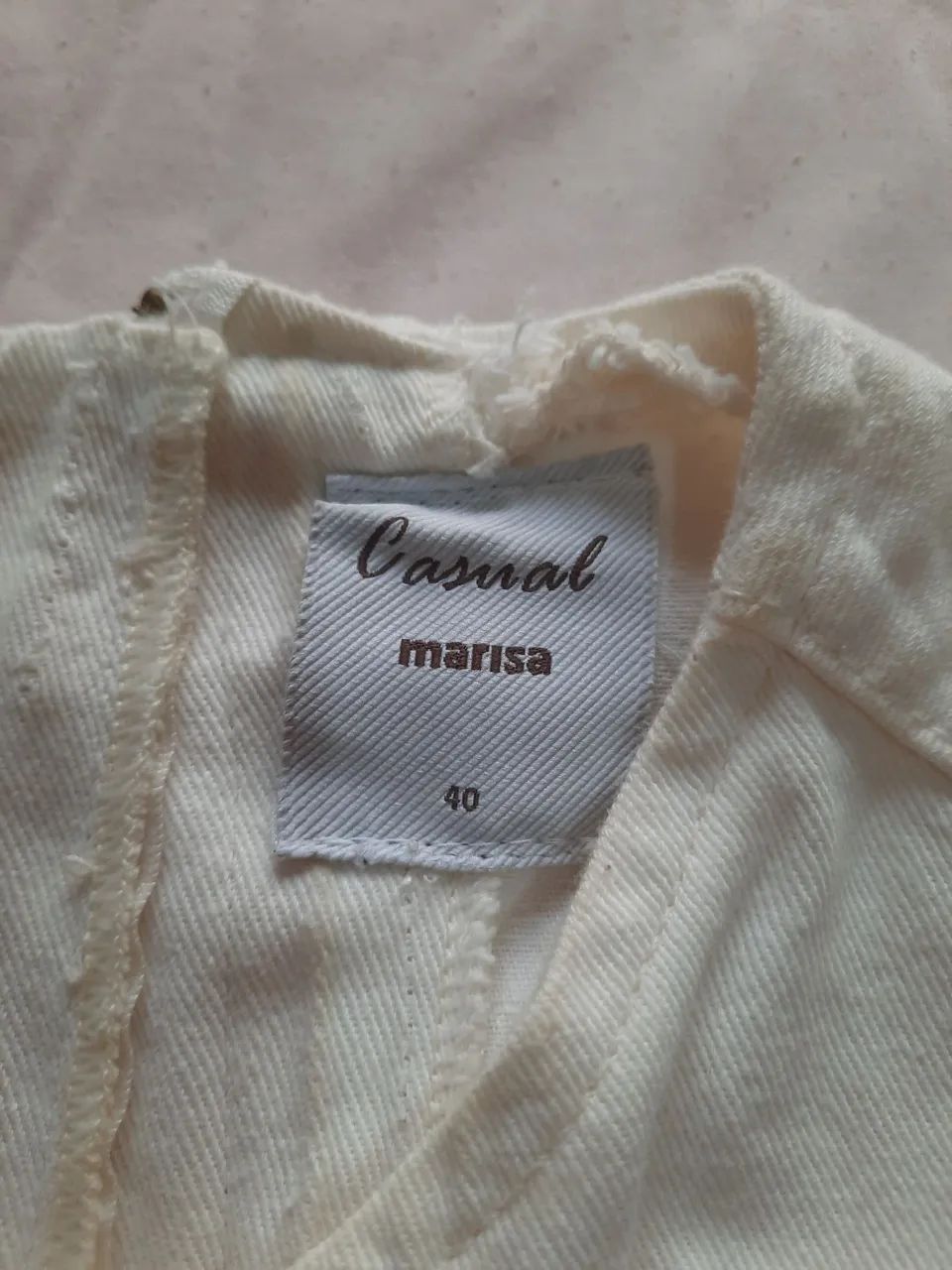 Vestido branco de algodão, tamanho M - Foto 3