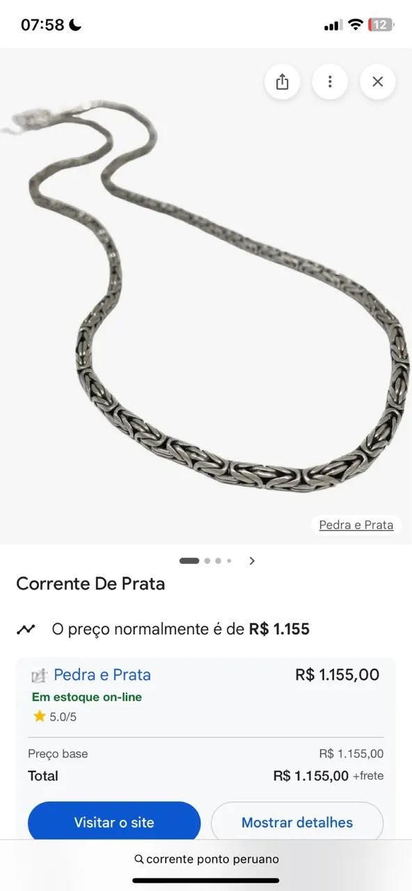 Corrente em Prata 925 43,8 gramas!!!! - Foto 5