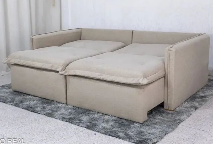 Sofá Cama Retrátil Lima Linho 2,20m - Foto 3