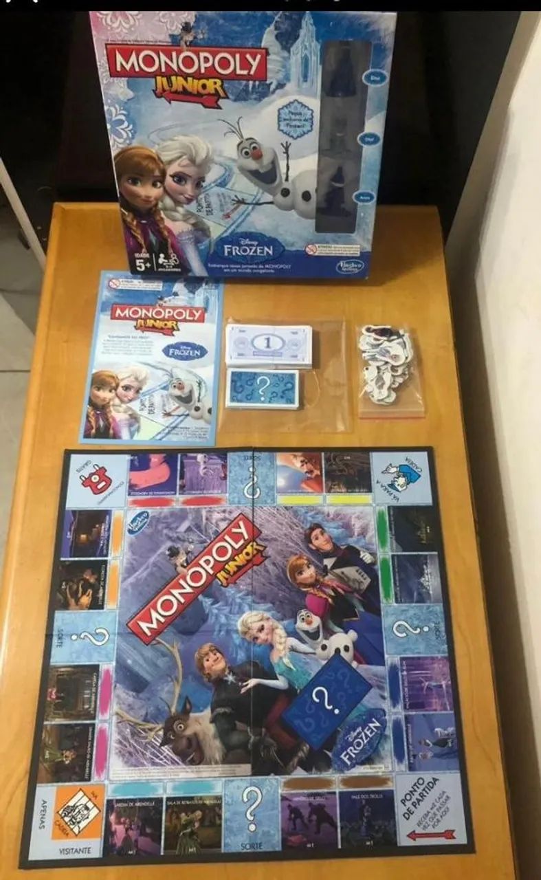 Jogo Monopoly Frozen Junior Disney Hasbro - Foto 4