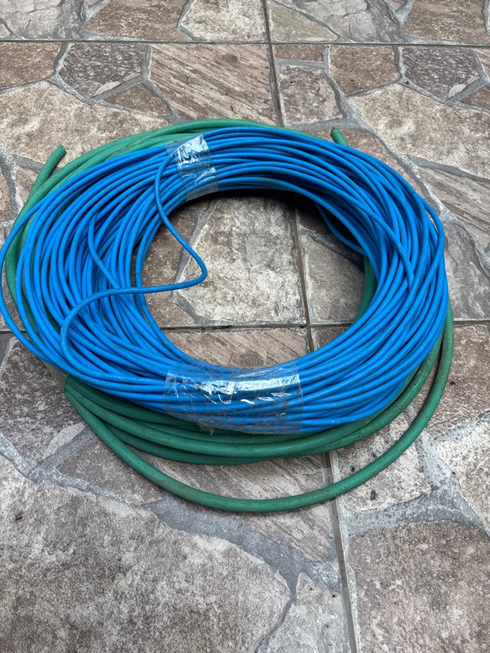 Fiação Elétrica Azul e Verde - Grande Quantidade