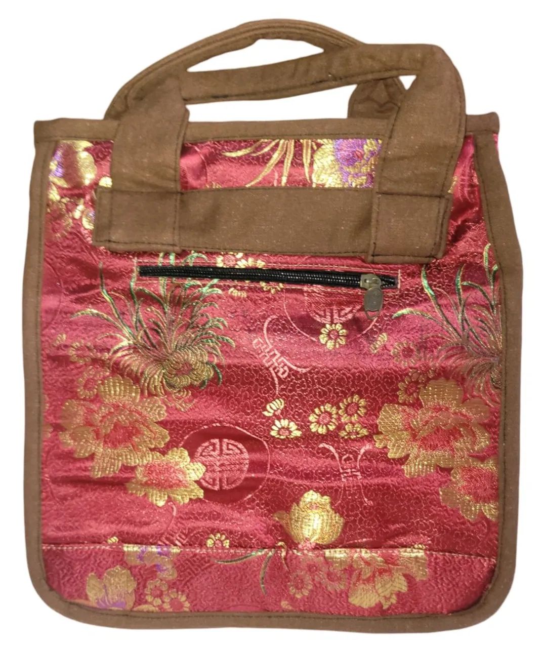 Bolsa De Mão Tecido Floral China - Foto 2