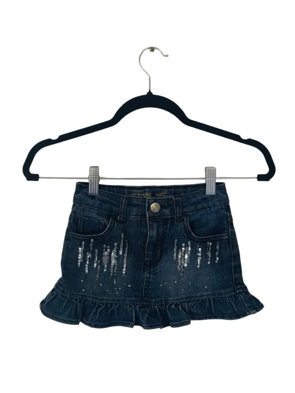 Saia jeans Guess com lantejoulas TAM 5