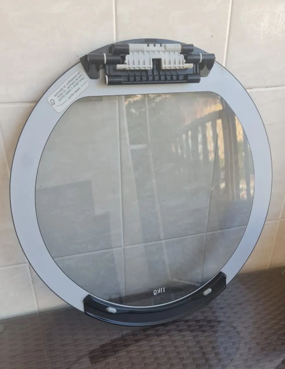 Tampa Para Lavadora Brastemp 11kg Preta Inox - Foto 2