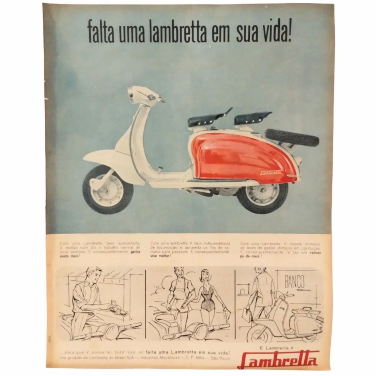 Anúncio Lambretta (Recortes Originais Ano 60)