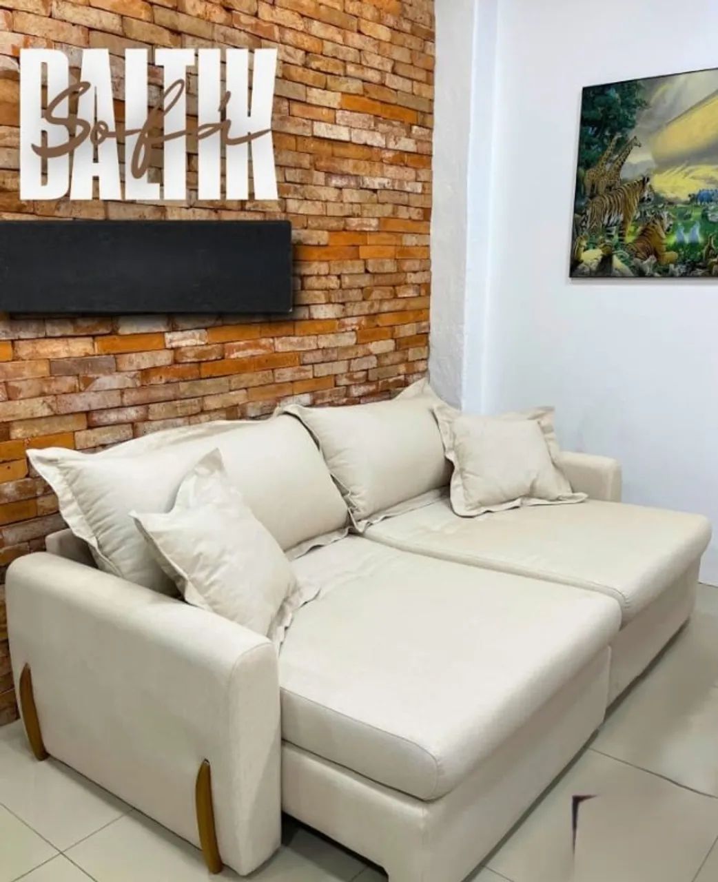 Sofá Retrátil Sofá Cama 2,36m (NOVO) Entrega Grátis!