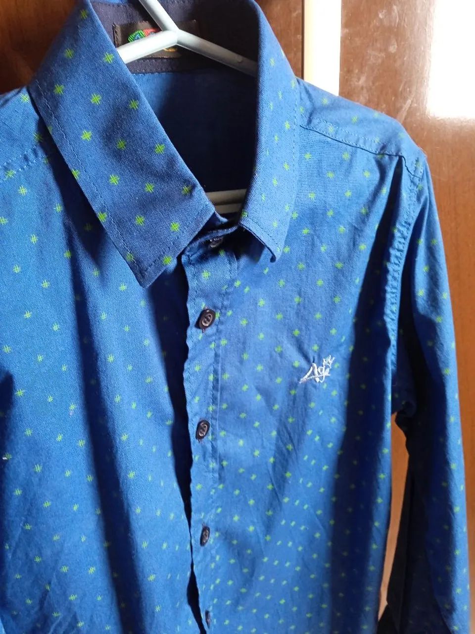 Camisa Azul Infantil com Estampa - Foto 2