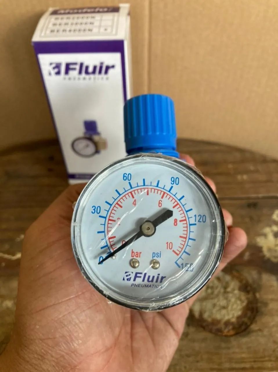 Filtro de ar para compressor 1/2 com manometro 