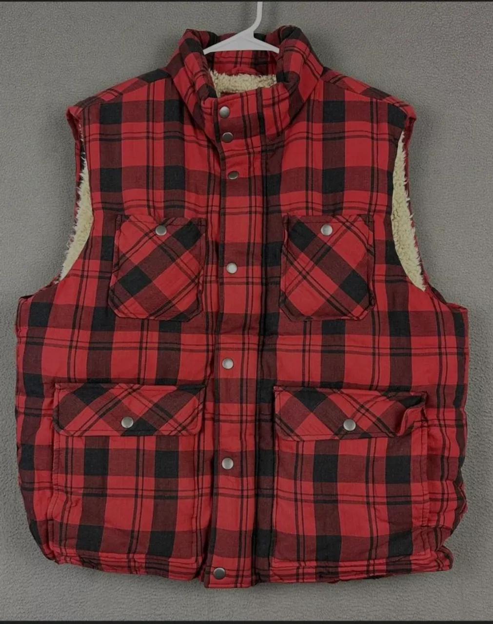 Colete Xadrez Vermelho e Preto