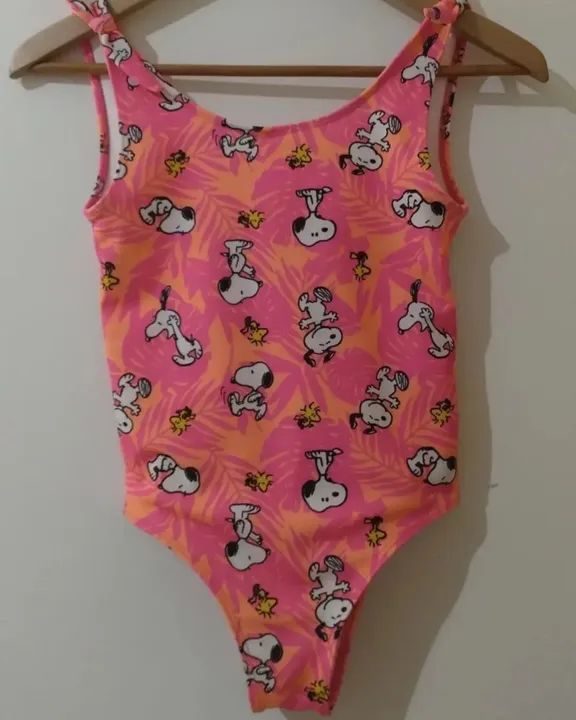 Maiô infantil 8 anos e Mini bolsa de palha 