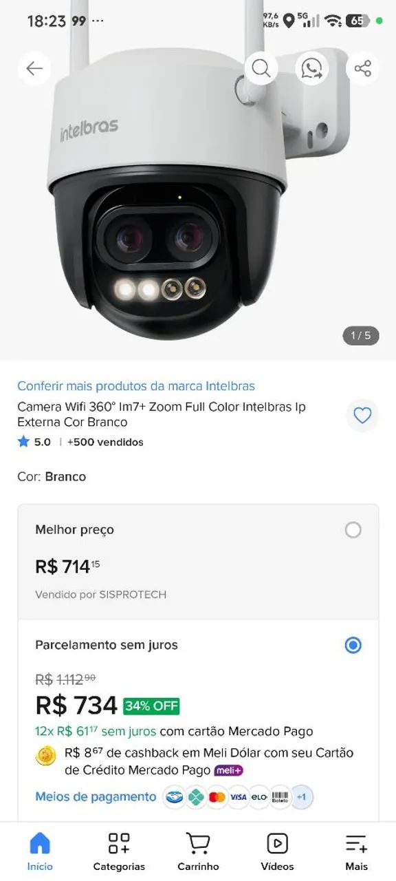 Câmera Intelbras im 7 zoom wi-fi 