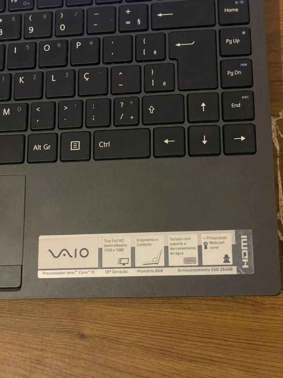 Notebook Vaio Core i5 10ª Geração | 8GB RAM | SSD 256GB | Full HD - Foto 6