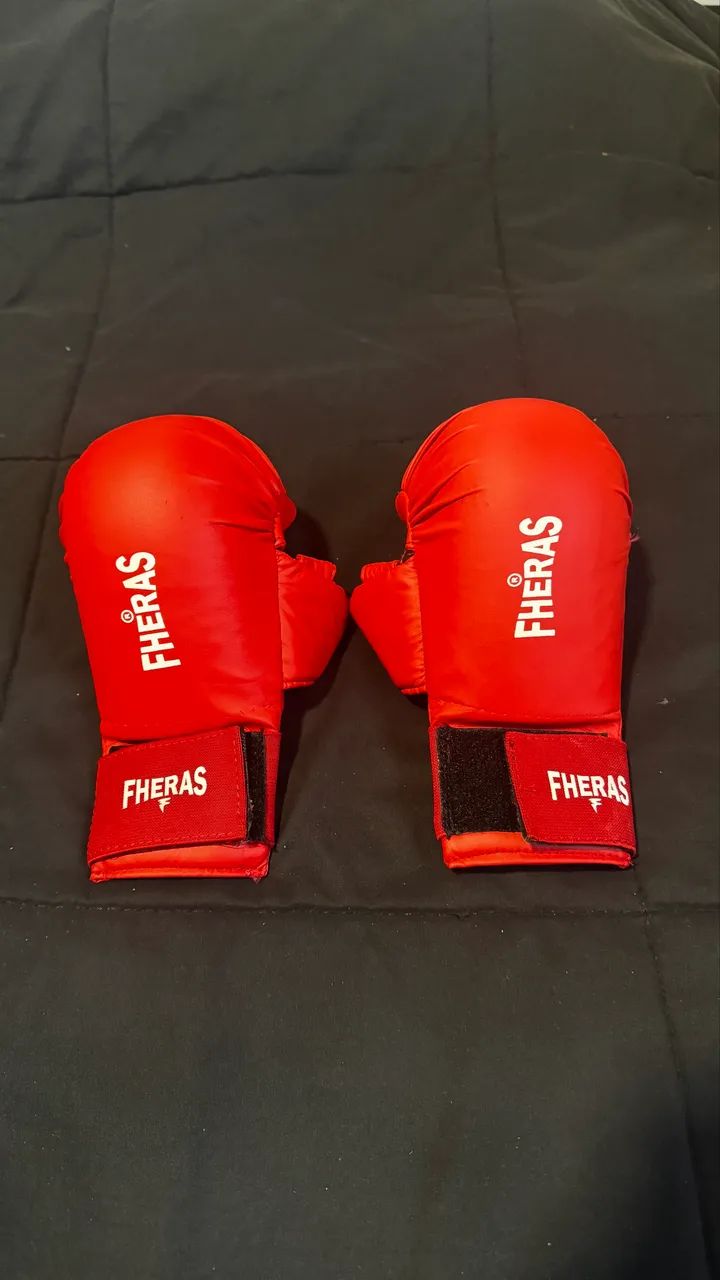 Luvas Fheras para Artes Marciais - Vermelhas - Excelente Estado