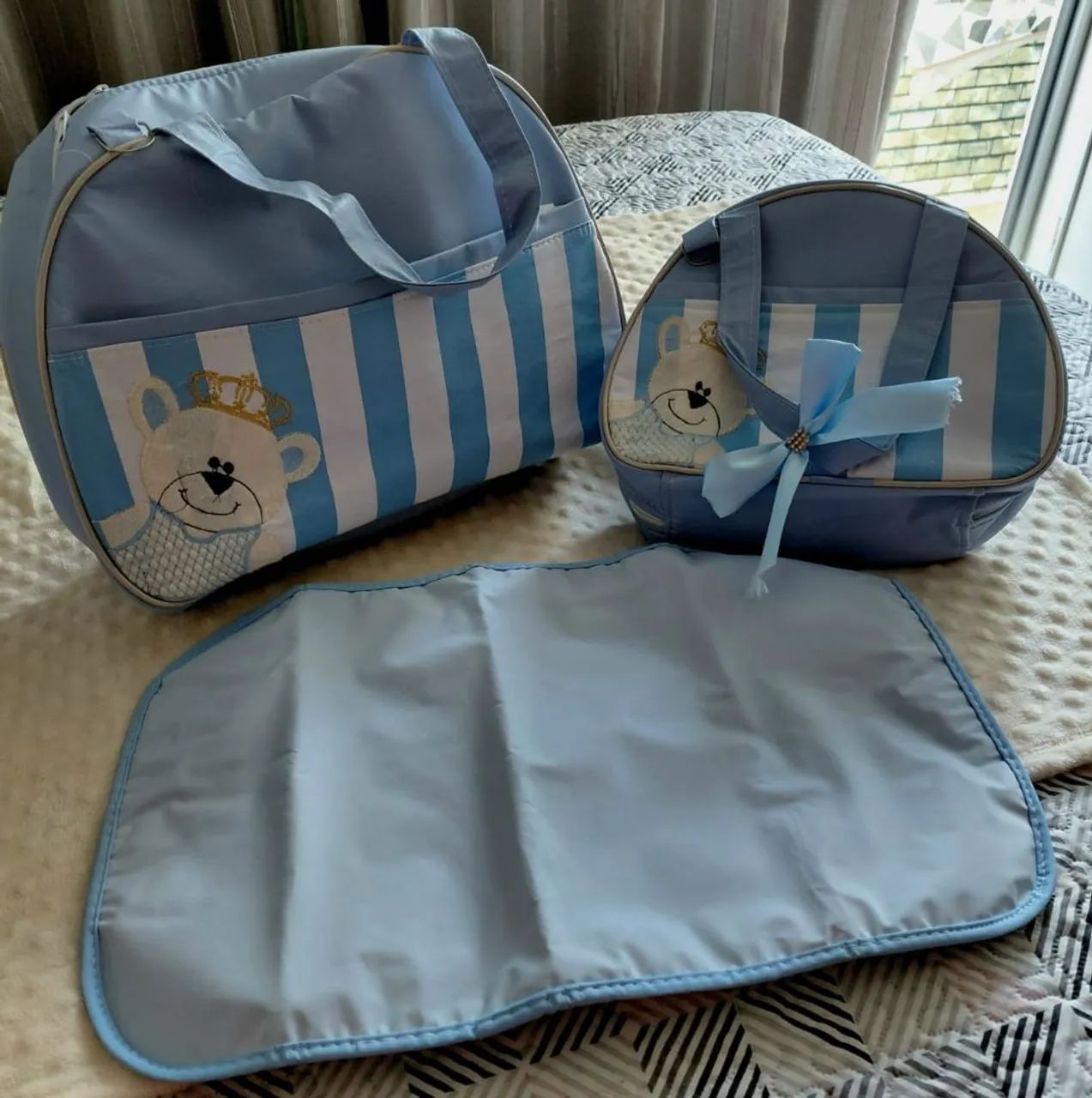 03 peças. -  Jogo bolsas. -  bebê 