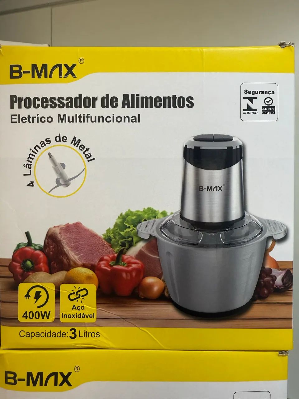 Processador inox 3 litros 4 lâminas bivolt 