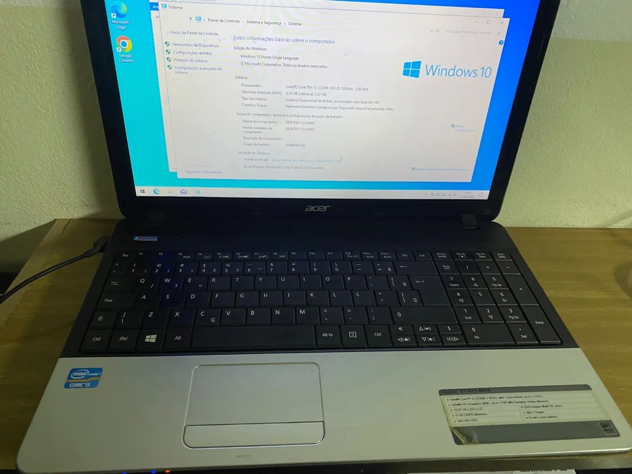 NOTEBOOK ACER ASPIRE - INTEL CORE i5