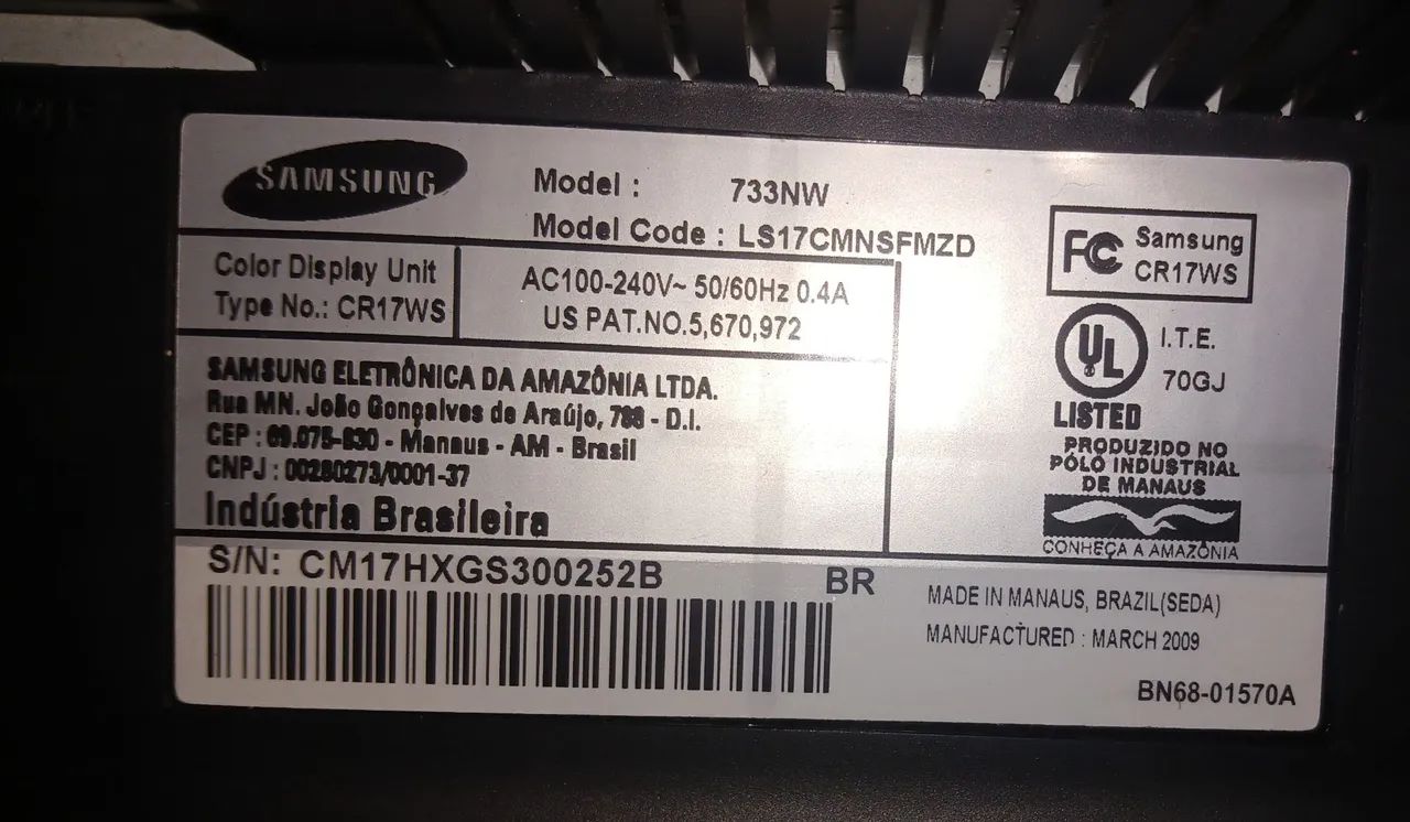 Monitor Samsung 17 polegadas  - Foto 3