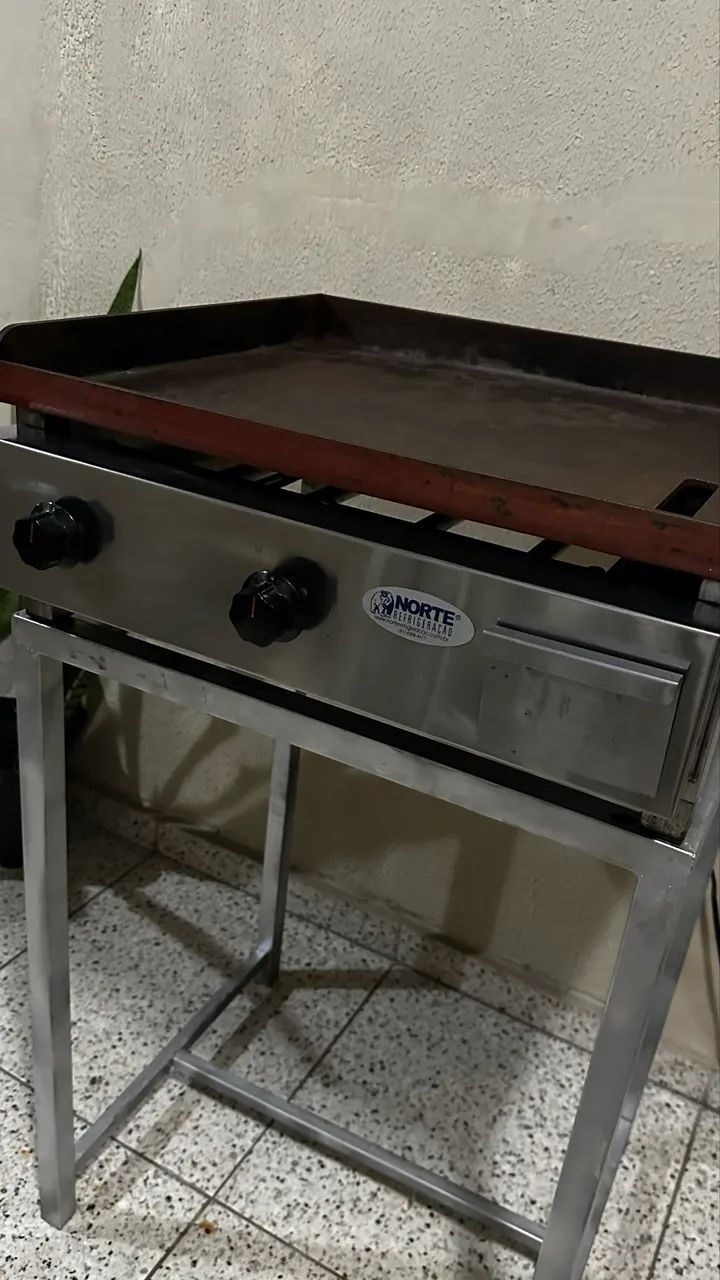 ? CHAPA PARA LANCHES + SUPORTE METÁLICO