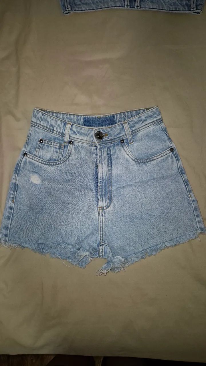 Shorts jeans sem cobertura