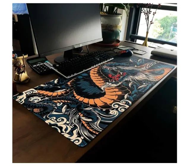 Mousepad Gamer Dragão Azul 90x40cm extra grande - Foto 2