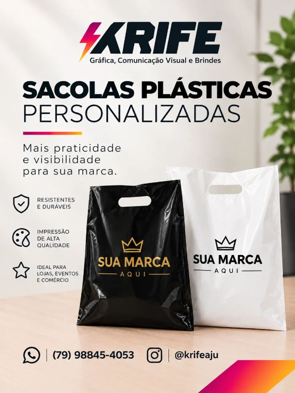 Sacolas Plásticas Personalizadas - Krife