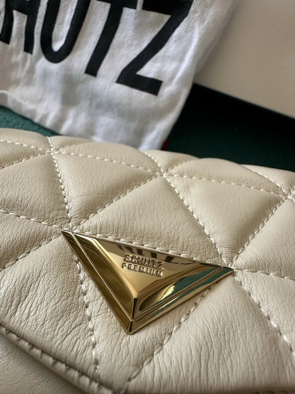 Bolsa de Couro 944 off white Schutz  - Foto 2