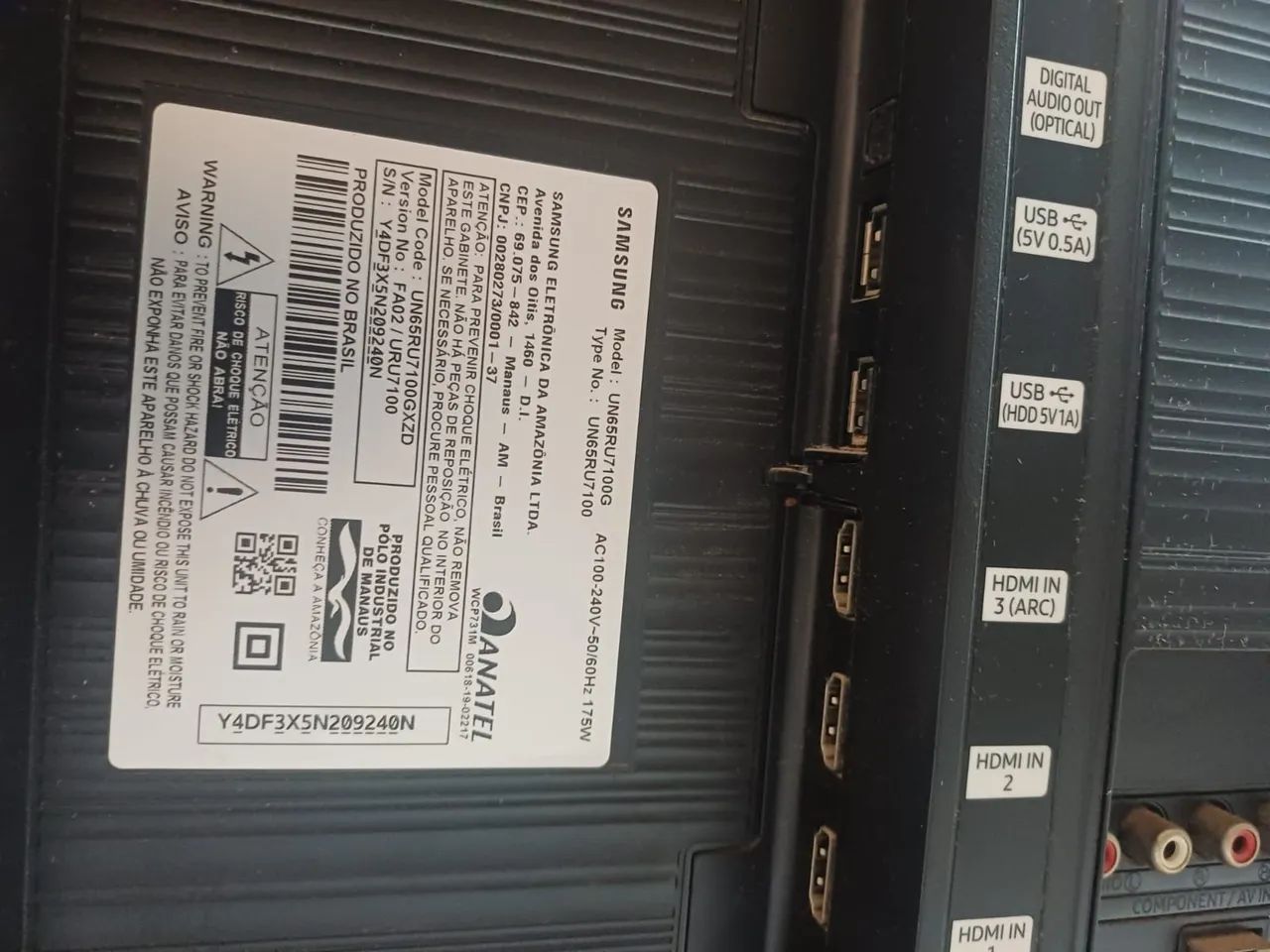 TV 65" SANSUNG - TELA QUEBRADA ( pouco uso ) - R$ 600,00 - Foto 2