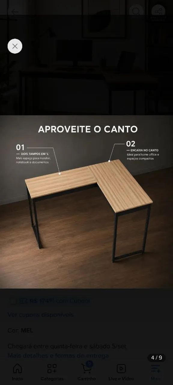 Escrivaninha/Mesa para estudos - Foto 2