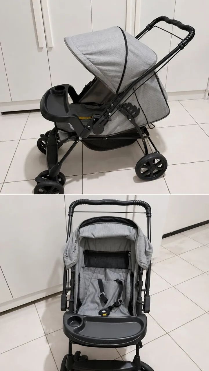 Carrinho de Bebê Galzerano Cinza - Bom Estado - Foto 2