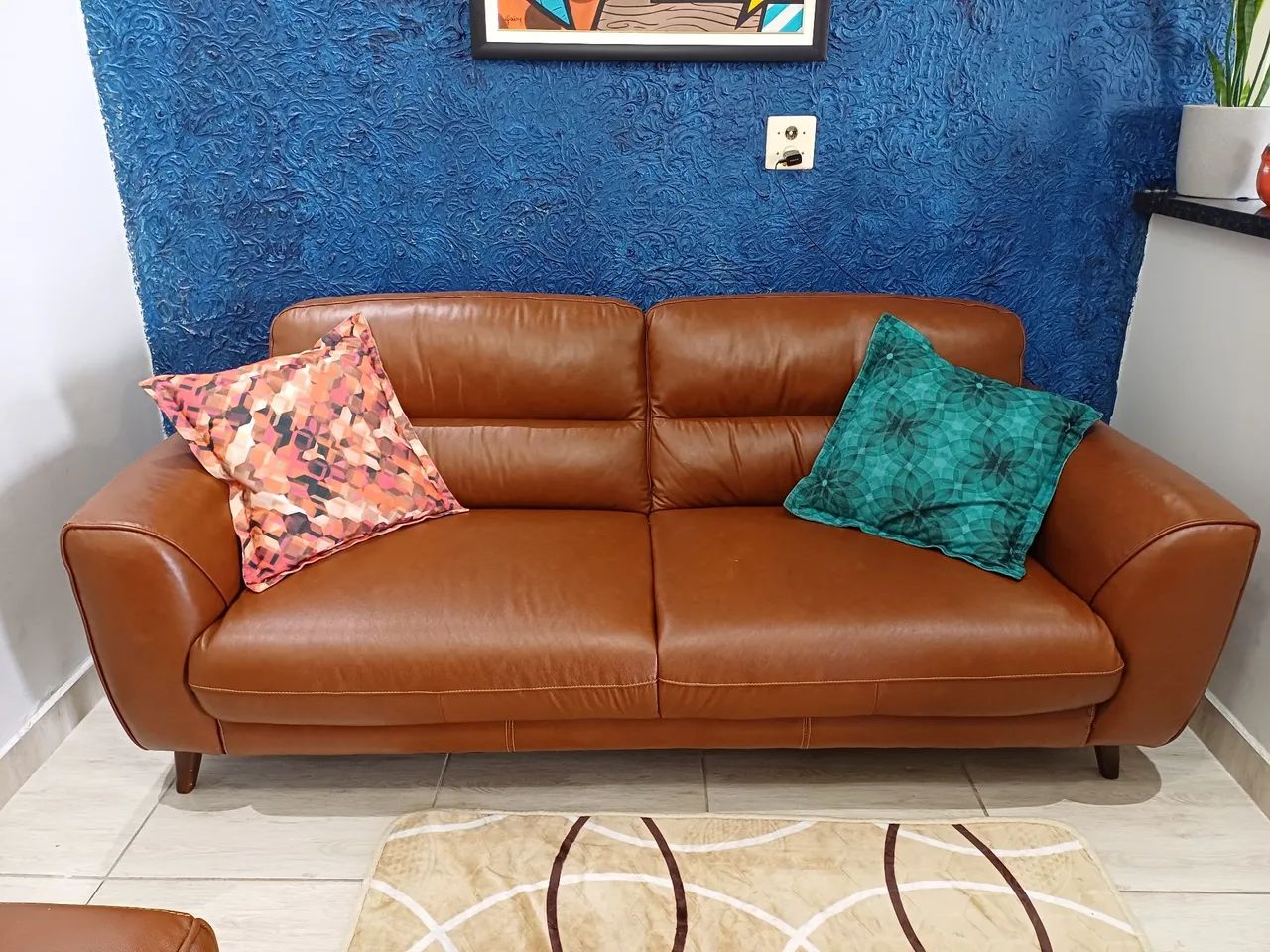 Sofá de couro novo65573814760195123