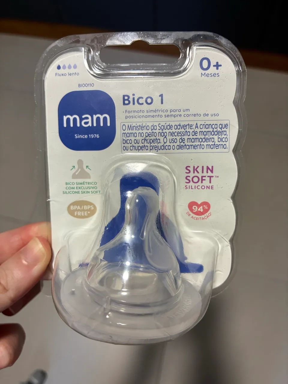 Kit 2 mamadeiras Mam RN + bico novo lacrado 0+ meses