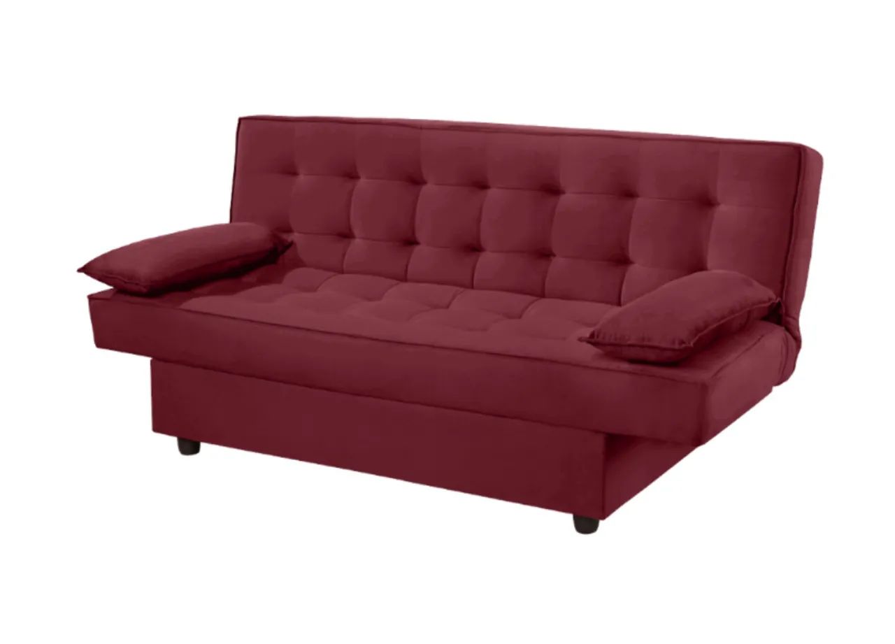 Sofá Cama 3 Lugares 1,80 Com Almofadas NOVO