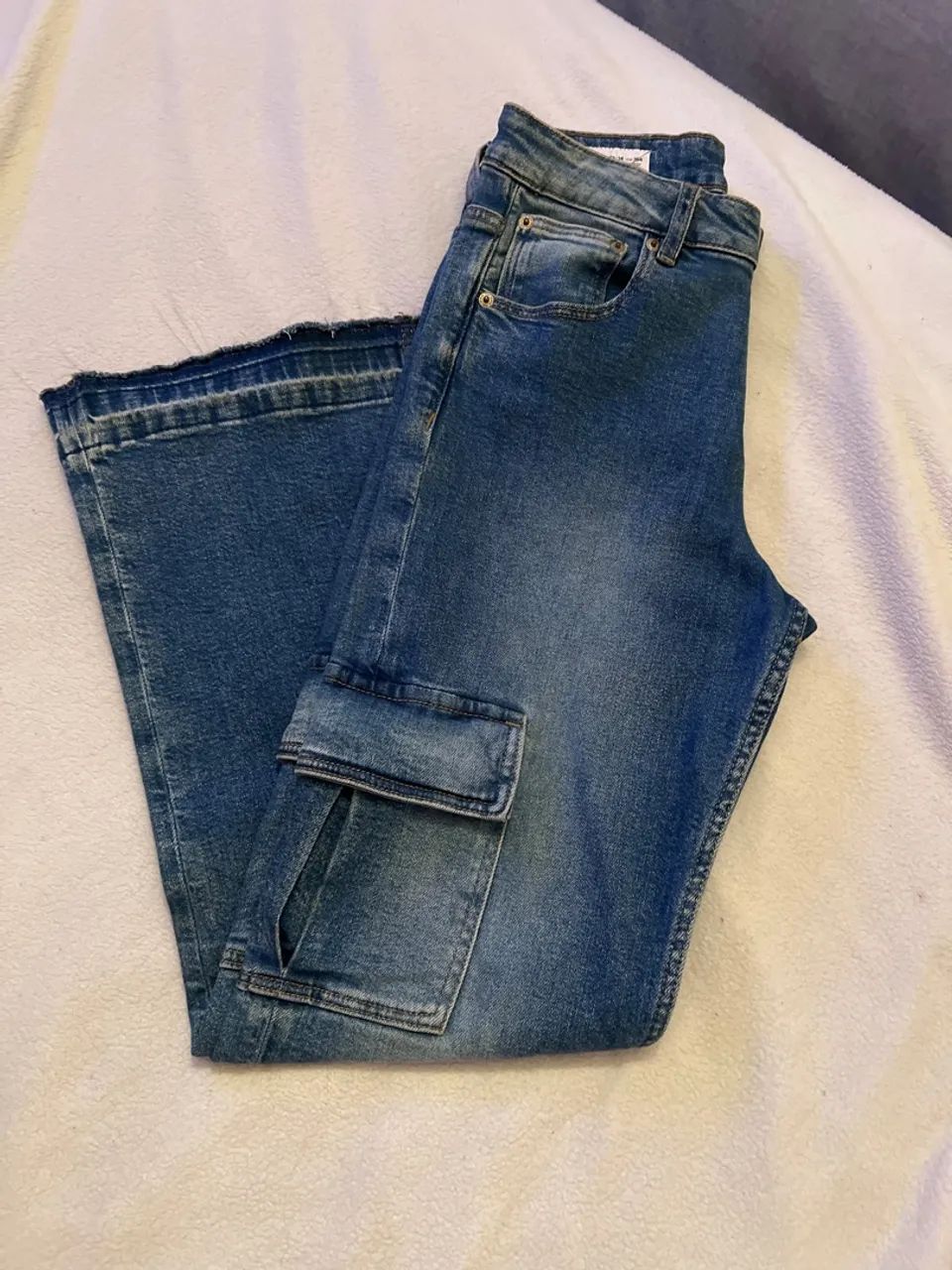 Calça Zara infantil jeans cargo  - Foto 2