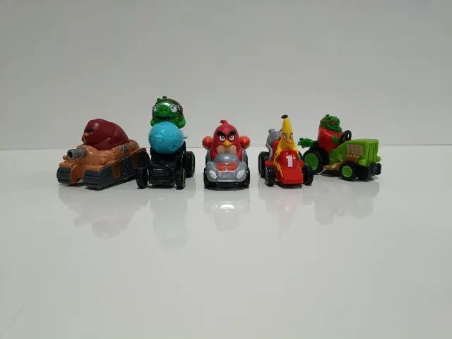 Kit 5 carrinhos Angry Birds 2