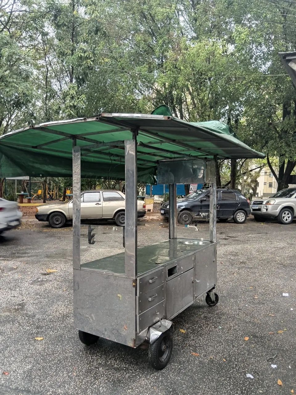 Carrinho  ambulante inox