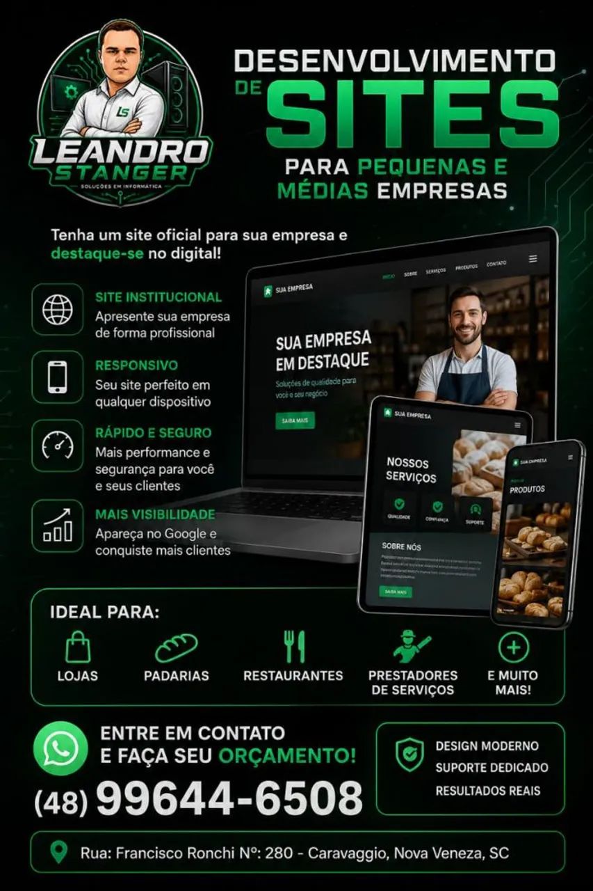 Crie o site para sua empresa!