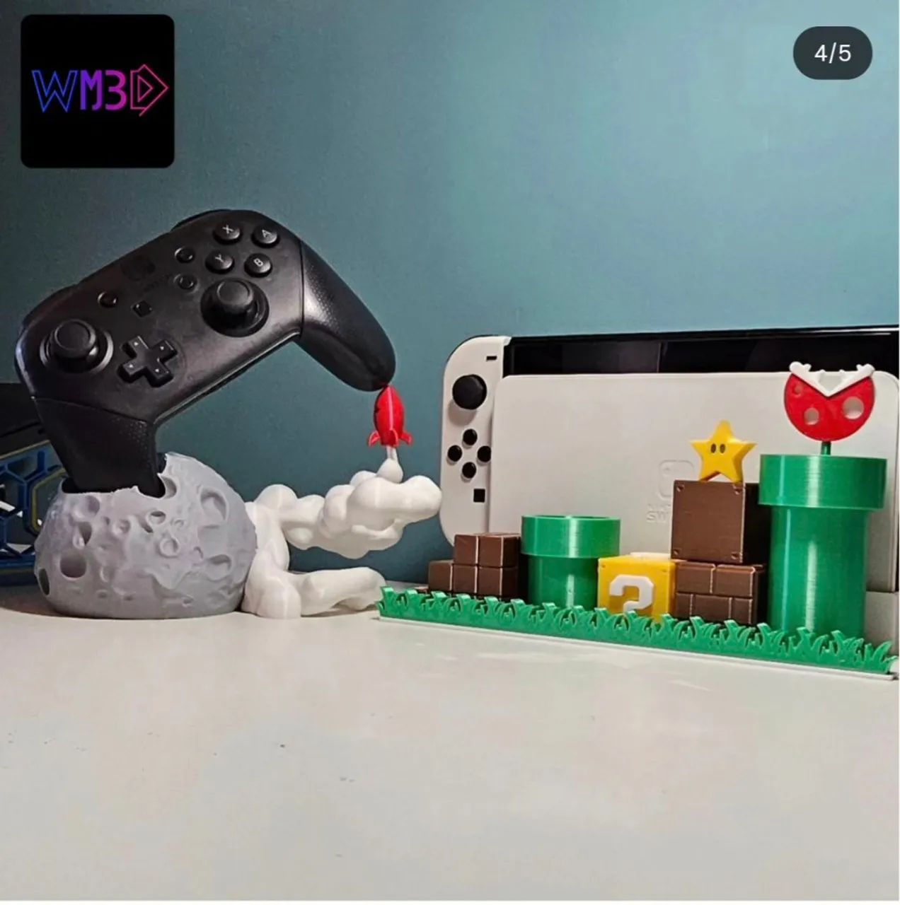 Nintendo Switch OLED branco desbloqueado + Pro controller  + dock temático - Foto 5