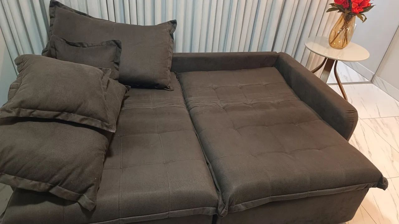 Vendo sofá cama da marca Cama inBox, com apenas 4 meses de uso. - Foto 3