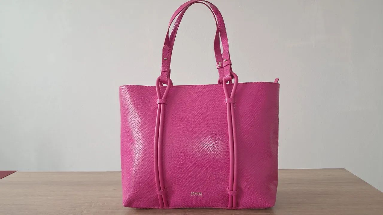 Exclusiva Bolsa Couro Grande Schutz Pink (Bolsa  Nova)