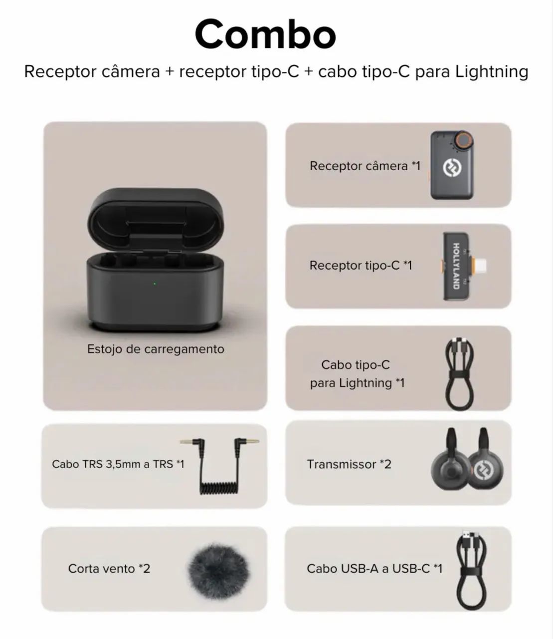 Este é um microfone de lapela sem fio Hollyland Lark M2S. - Foto 3