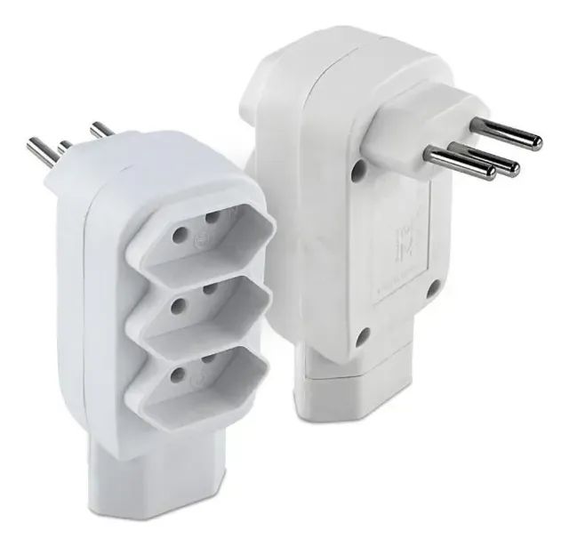 Tomada Benjamin E Adaptador 4 Tomadas 3 Pinos Tripolares - Foto 2