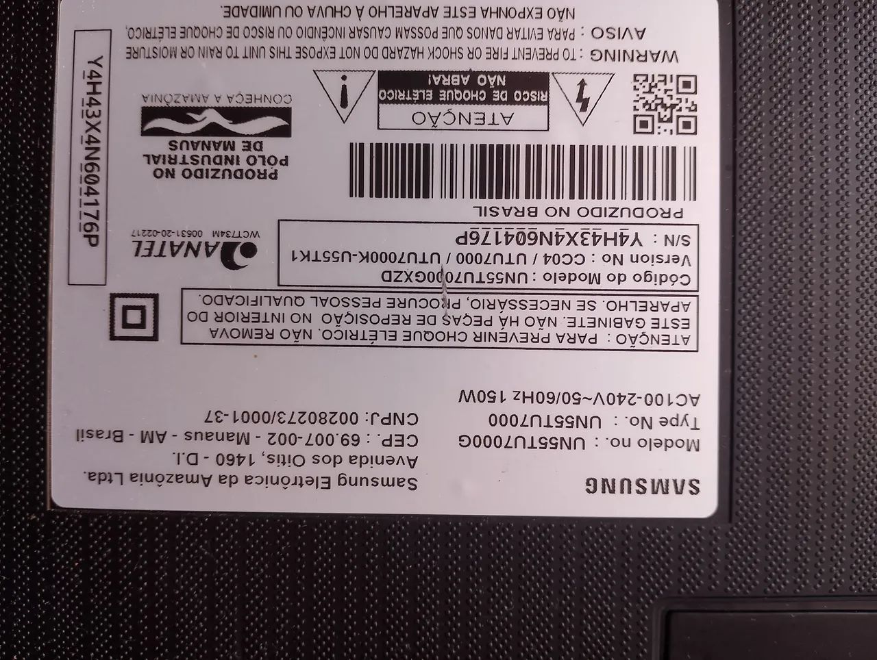 Tv Samsung 55 polegadas com tela quebrada 