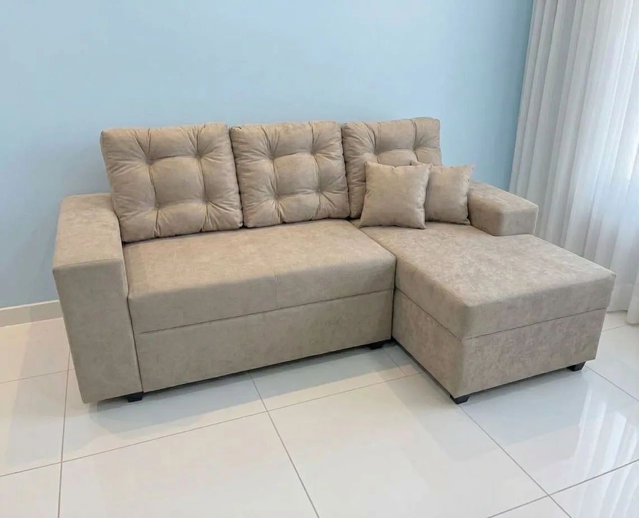 Sofá 03 lugares com chaise  - Foto 2