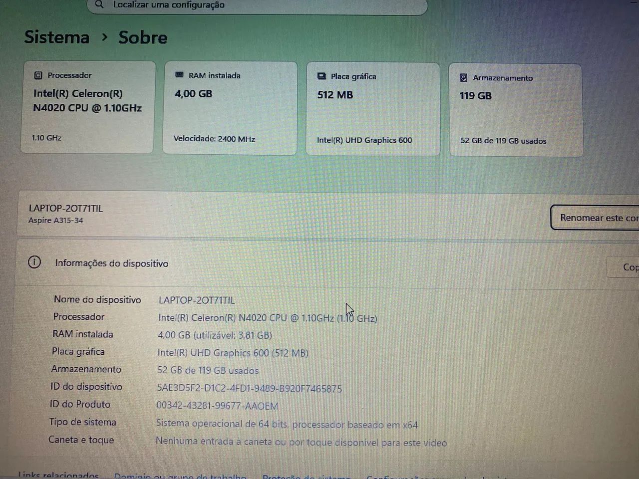 Notebook Aspire 3 - Foto 4
