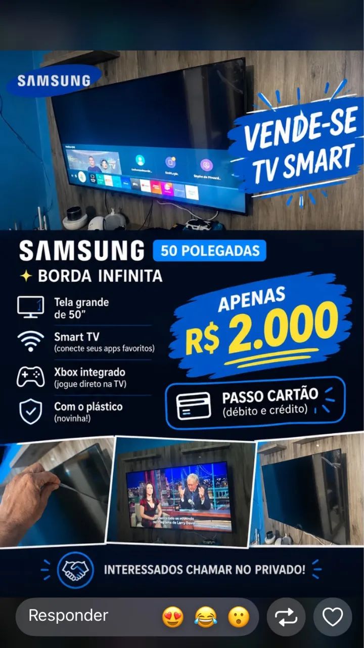Tv smart Wi-Fi 50 polegadas c Xbox integrado 2.000 entrego !!