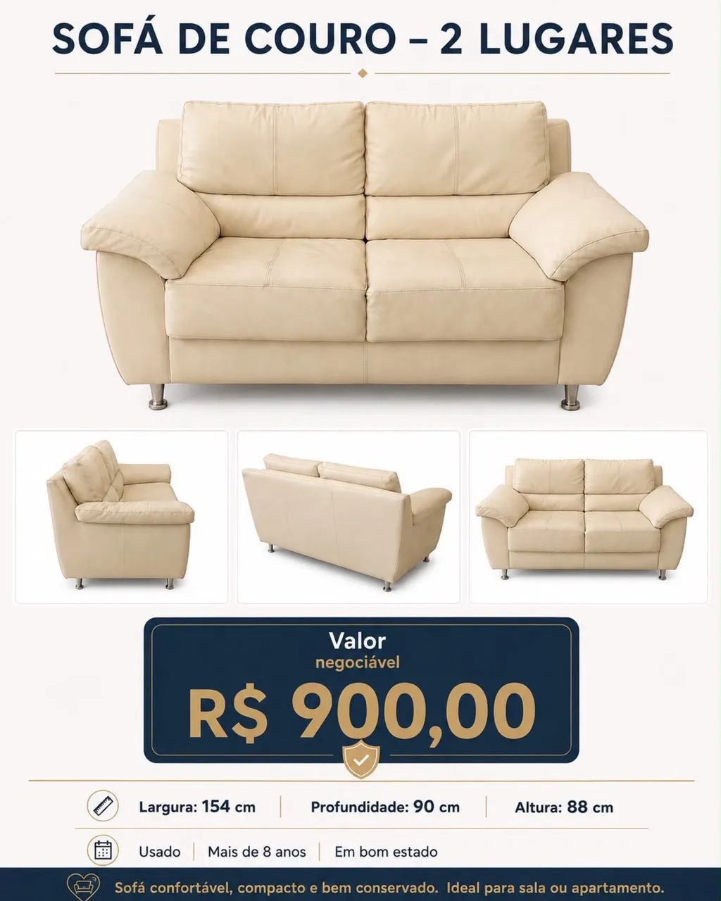 Sofá em couro  - Foto 3