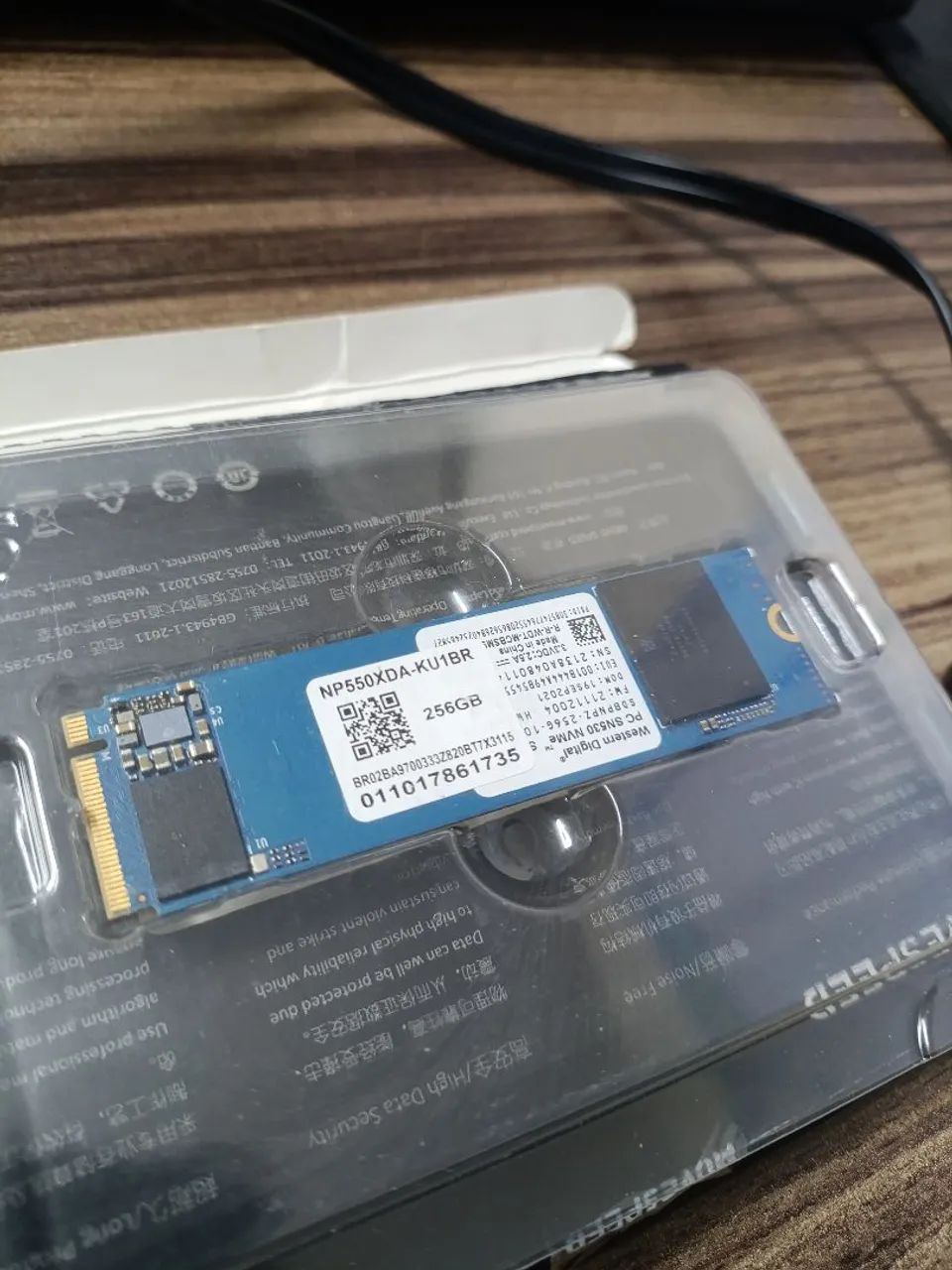 NVME 256gb, WD100% Funcionando perfeitamente 